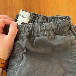 Mens Pact Twill Roll-Up Elastic Waist Size Medium Gray